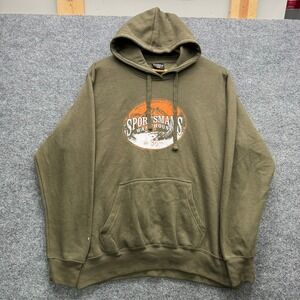 Sportsman's Warehouse Hoodie Men's Size 2XL Green Graphic Long Sleeve Sweatshirt